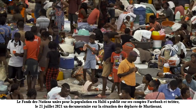 La situation des réfugiés de Martissant documentée par l'UNFPA
